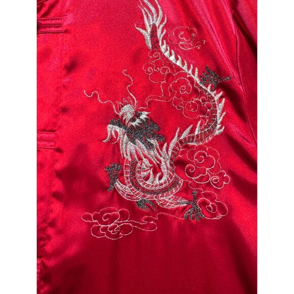 Vintage Inner Most Womens Satin Button Up Pants Pajama Set Size L Red Sleepwear - Picture 4 of 14